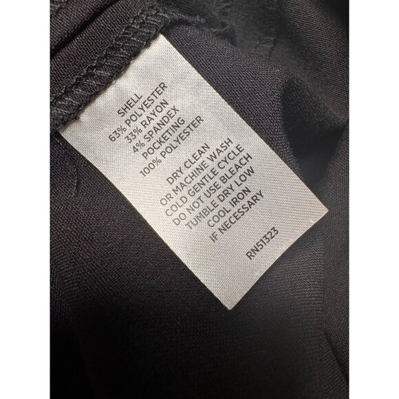 Halogen Black Dress size 8 Side Zip ankle Pants NWT Straight Leg - Picture 5 of 9